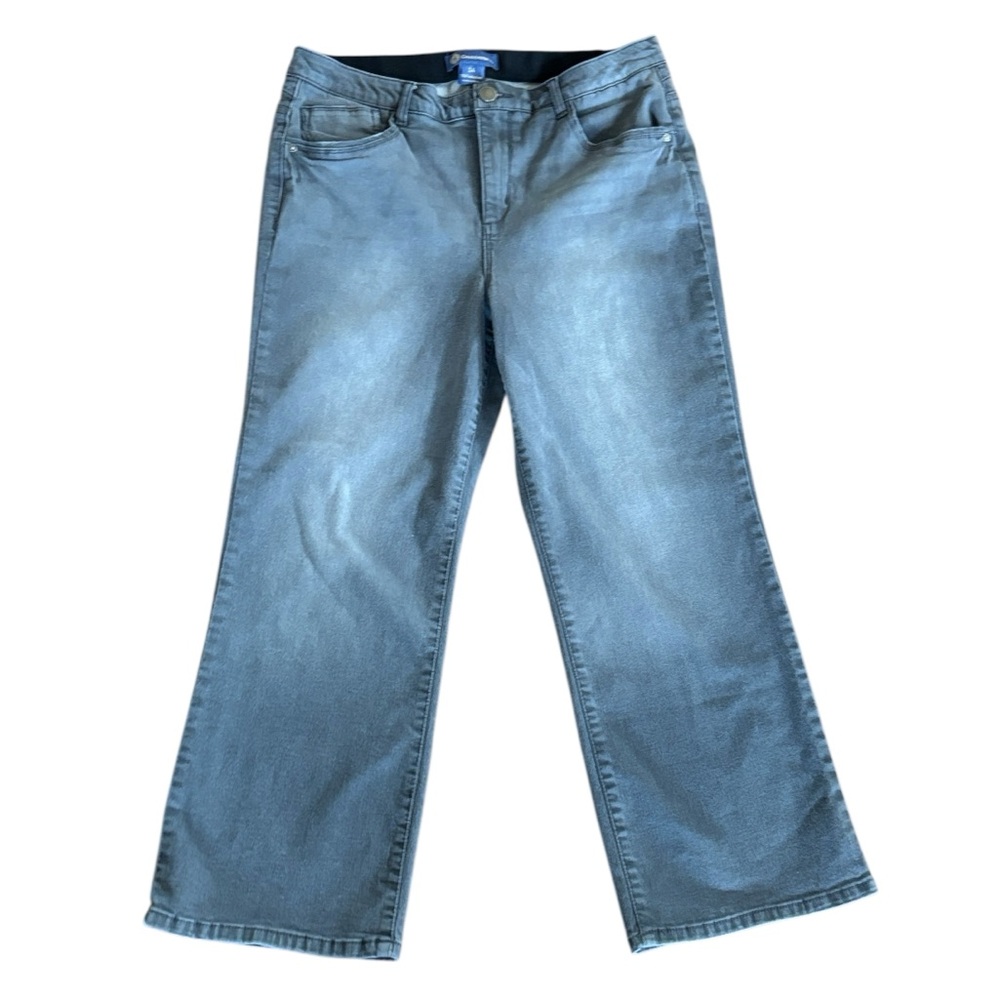 Democracy Gray Ankle High Rise Absolution Bootcut Wide Leg Jeans Size 14